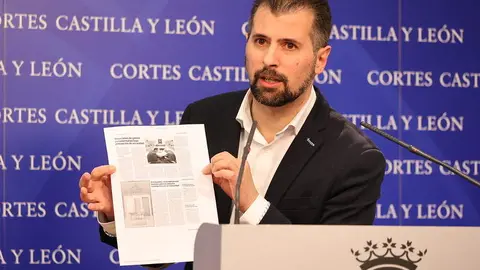El secretario general del PSOECyL y portavoz en las Cortes, Luis Tudanca