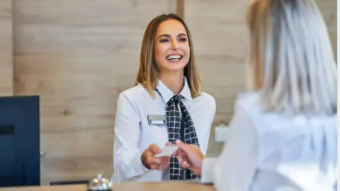 Fotografía de archivo recepcionista