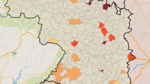 Mapa IA municipios a siete días (17 de enero)