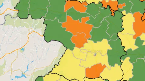 Mapa ZBS casos activos a 7 días (20 de enero)