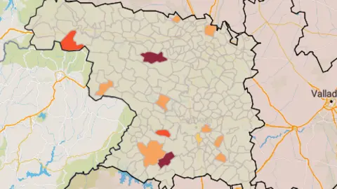 Mapa IA municipios a siete días (24 de enero)