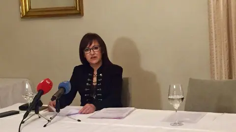 Belén Santos en rueda de prensa