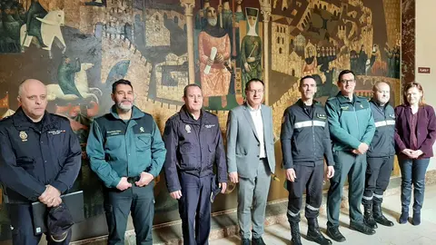 Visita a Zamora del nuevo teniente coronel de la UME,  Daniel Constantino Casado