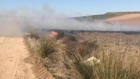 incendio declarado en Benegiles