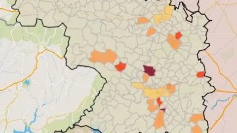 Municipios a siete días (17 de febrero)