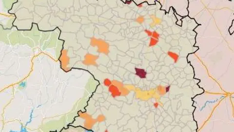 Municipios a siete días (24 de febrero)