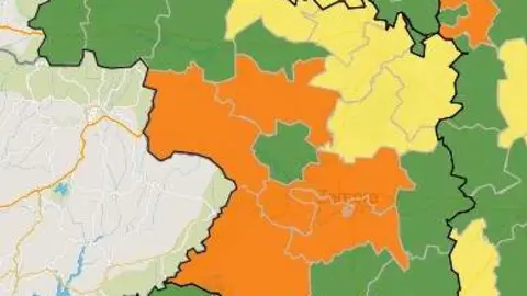 Mapa ZBS casos activos a 7 días (24 de febrero)