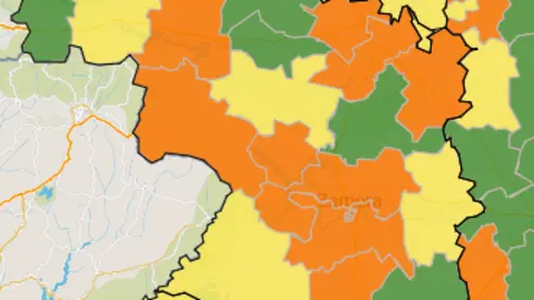 Mapa ZBS casos activos a 7 días (5 de marzo)