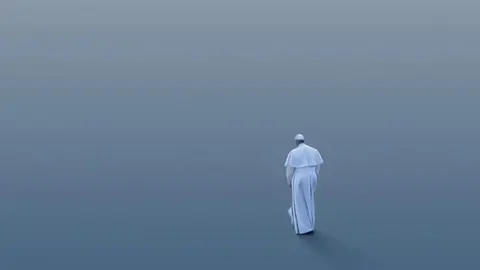 Cartel documental "In Viaggio, viajando con el Papa Francisco"