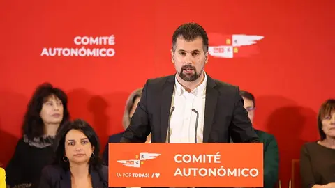 Luis Tudanca en su intervención ante el Comité Autonómico del PSOECyL. Imagen de archivo