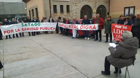 80 protesta de la Plataforma en Defensa de la Sanidad Pública de Sayago. Fotografía: CEDIDA