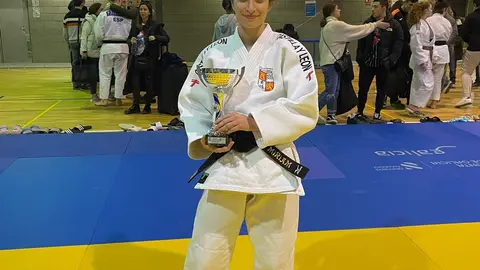 Miriam Silvares tras su actuación en el Campeonato de España de judo júnior