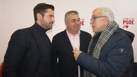 PSOE Zamora. Antidio Fagúndez, Santos Cerdán y José Fernández 2023