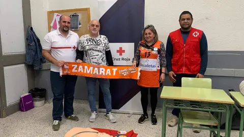 Zamarat y Cruz Roja durante el curso