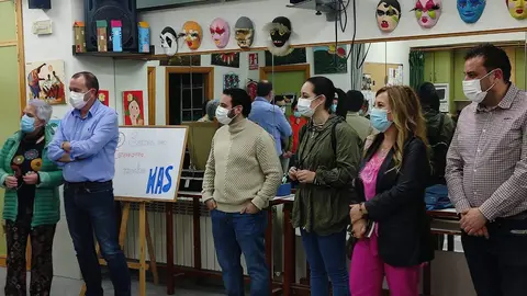Miembros de Zamora Sí, en su visita a la Asociación Síndrome de Down de Zamora