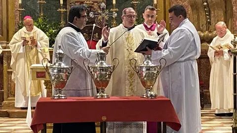 Misa Crismal presidido por el obispo de Zamora, Fernando Valera. Fotografía: Diócesis de Zamora