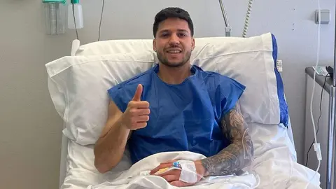 Nahuel tras la operación. Imagen Zamora CF