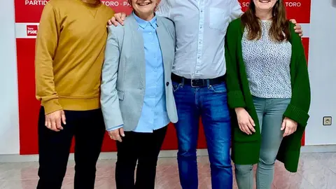PSOE TORO Javier López Calero, María Vicenta Gil-Negrete, Carlos Rodríguez Casares y María Velasco