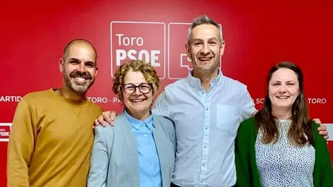 PSOE TORO Javier López Calero, María Vicenta Gil-Negrete, Carlos Rodríguez Casares y María Velasco