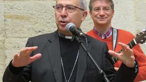 Fernando Valera durante el acto de convivencia de confirmandos en el Seminario. Fotografía: Diócesis de Zamora