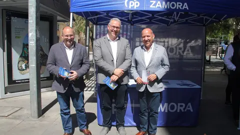 Visita Miguel Tellado a Zamora, junto a Jesús María Prada y José María Barrios