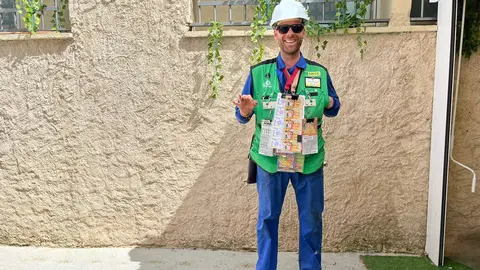 El lotero zamorano vestido por el Día del Trabajador