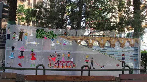 Intervención artística de la asociación de vecinos de Tres Cruces_8