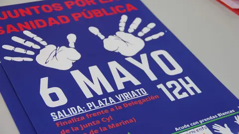 Cartel de la protesta organizada por el Movimiento por la Sanidad Pública