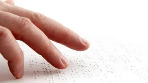 Braille. Fotografía de archivo