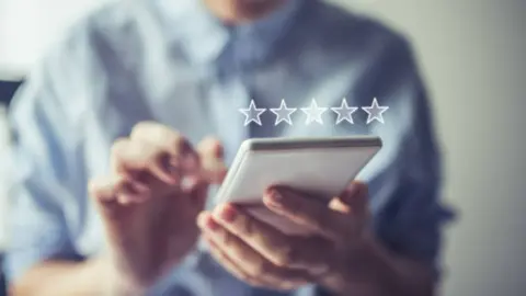 Satisfacción cliente. Fotografía de archivo