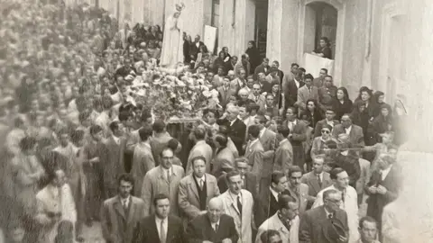 Fotografías históricas de la Festividad Virgen de Fátima en la parroquia de San Vicente. Imágenes: Diócesis de Zamora