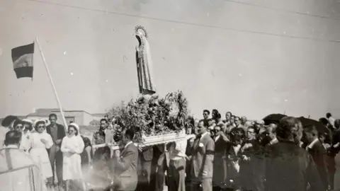 Fotografías históricas de la Festividad Virgen de Fátima en la parroquia de San Vicente. Imágenes: Diócesis de Zamora