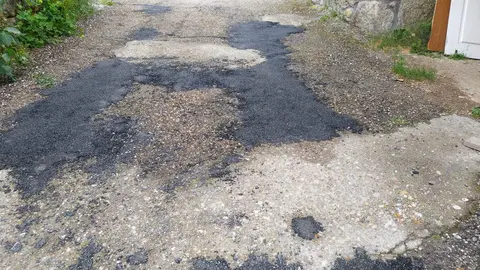 Estado de la carretera de Sotillo en dirección a la cascada