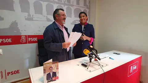 Ana Sánchez y Martín Benito durante la rueda de prensa en Benavente