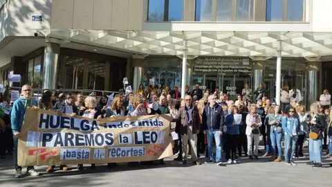 Uno de los paros parciales convocados en la Administración de Justicia en Madrid. Fotografía: CCOO