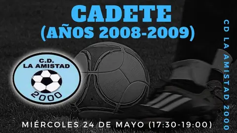 Cartel de las jornadas de captación del CD Amistad 2000