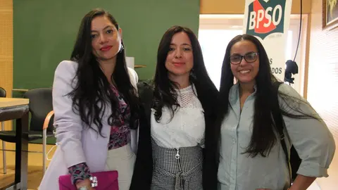 Las tres estudiantes MIR procedentes de Colombia y República Dominicana