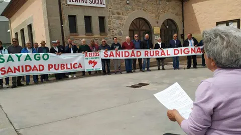 90 protesta de la Plataforma en Defensa de la Sanidad Pública de Sayago. Fotografía: CEDIDA