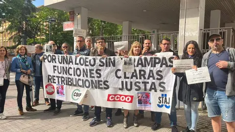 Protesta de los funcionarios de Justicia