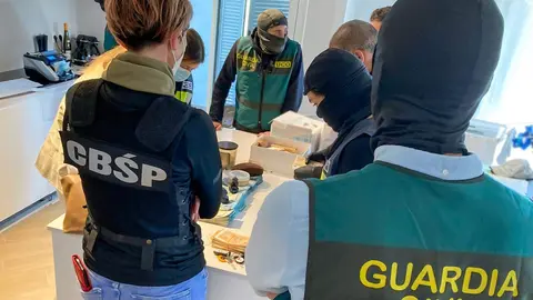 Operación antidroga. imagen de archivo