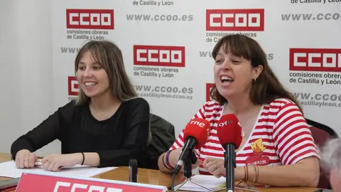 Verónica Huerga Gíria, Responsable de Hábitat CCOO Zamora y Sonia Álvarez Ratón,
Responsable del Sector de UGT Zamora