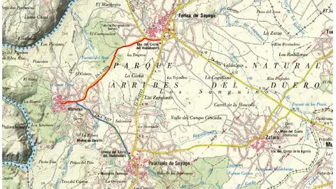 Corte carretera Fariza - Mamoles