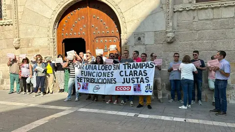 Protesta de los funcionarios de la Administración de Justicia a las puertas de la Audiencia Provincial de Zamora