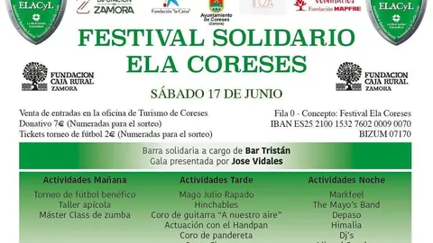 Festival solidario en favor de la ELA en Coreses
