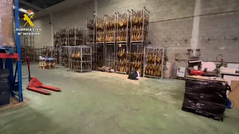 Incautadas en Sevilla más de 50 toneladas de falsos jamones pata negra. Fotografía: GC. Imagen de archivo