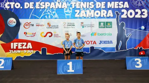 Varvara Karpova y Alexander Malov se alzan como campeones individuales de tenis de mesa bemjamín