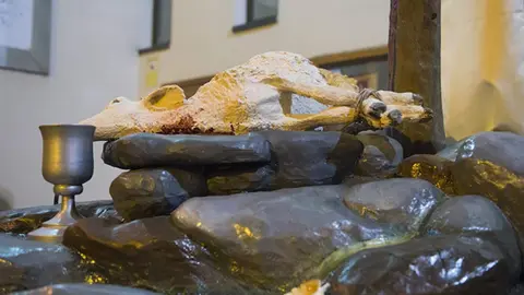 Cordero de la Redención, obra de Ricardo Fleca para la Semana Santa de Medina del Campo. Fotografía: Junta de Semana Santa