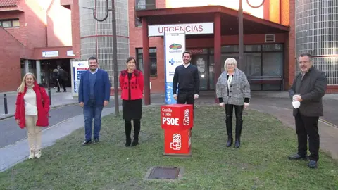 PSOE Zamora. Antidio Fagúndez, Inmaculada García Rioja, JI Martín Benito, Ana Sánchez, Carlos Fernández y Ana Ariza