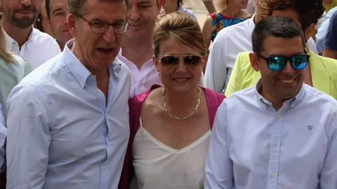 Visita de Alberto Núñez Feijóo a Corrales del Vino durante la campaña electoral del 23J