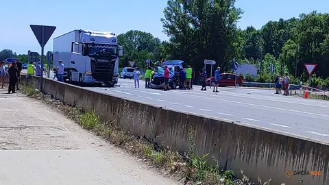 Accidente N-525 a la altura de Quiruelas de Vidriales